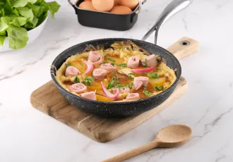 Omelette pomme de terre jambon
