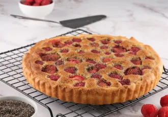 Tarte aux fruits rouges et graines de chia 