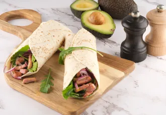 Wraps avocat et lardons