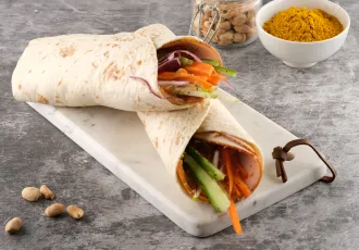 Wraps poulet curry