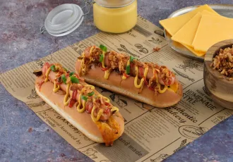 Hot Dog Cheddar Oignon