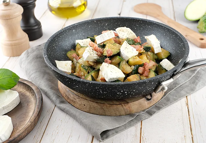 Recette Courgette chèvre lardons | Herta