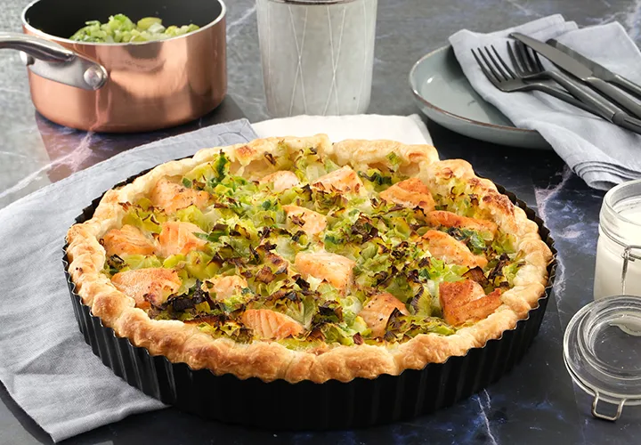 Recette Tarte saumon Poireaux | Herta