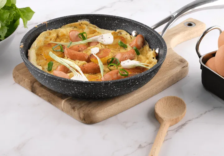 Omelette pomme de terre knacki