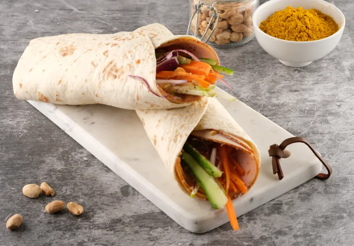 Wraps poulet curry