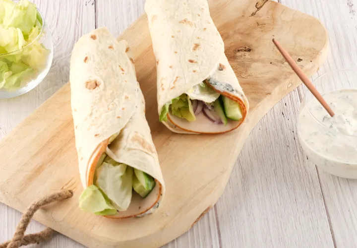 wraps poulet sauce blanche