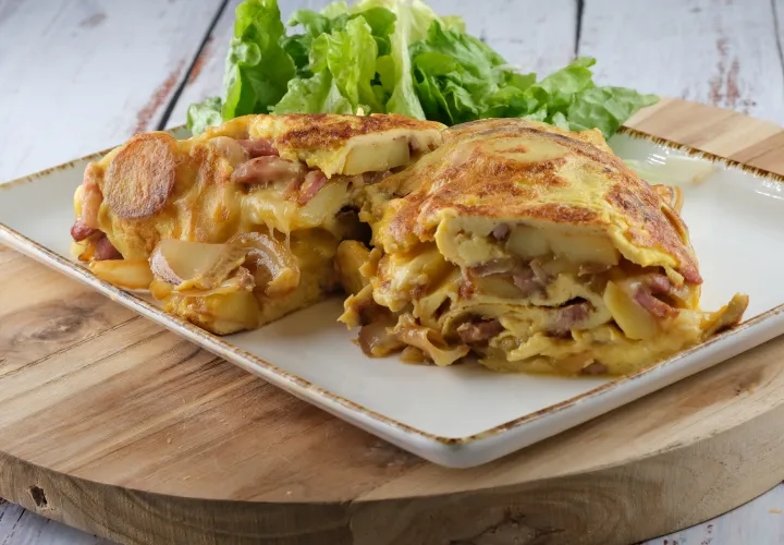 Omelette Raclette Lardons Pommes de terre