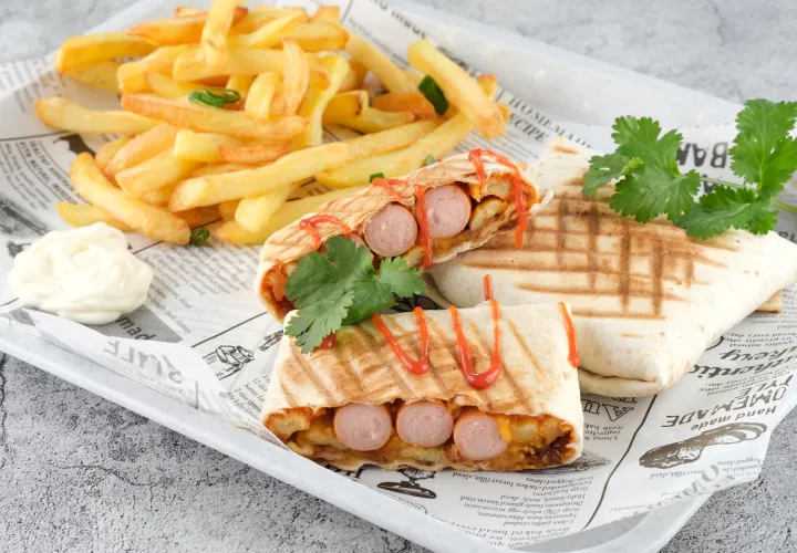  Tacos Knacki Frites Sauce Fromage