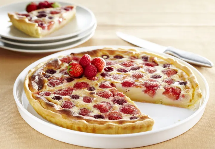 Recette Flan pâtissier aux fruits rouges | Herta