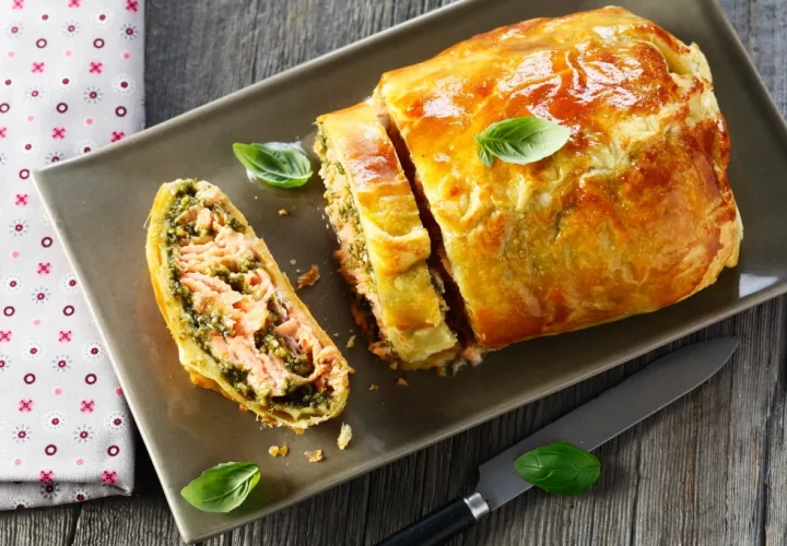 Recette Saumon en croûte de pesto Herta