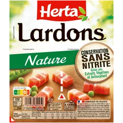 HERTA Lardons nature Conservation Sans Nitrite 2x75g